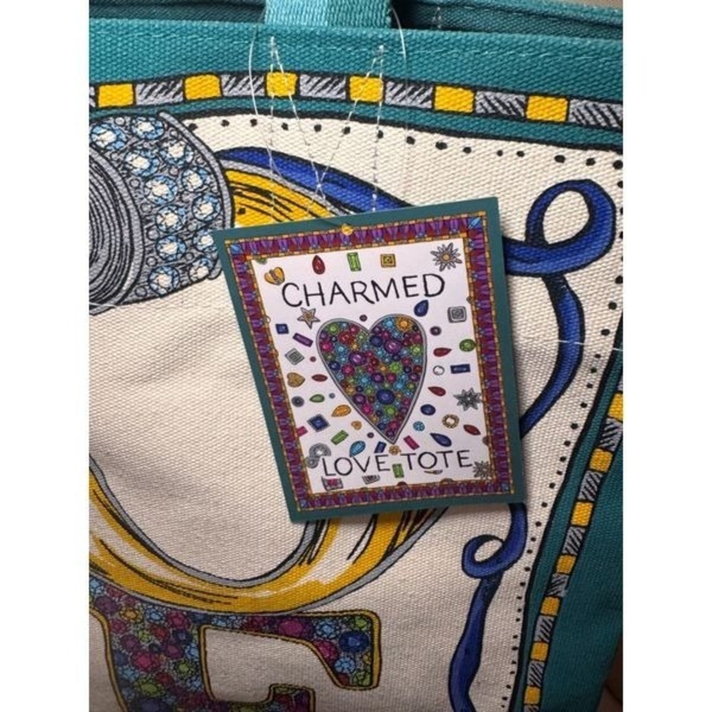 Brighton Canvas Tote Charmed Love - Picture 8 of 9